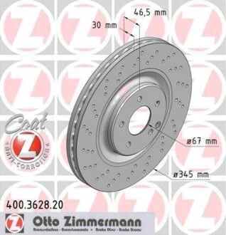 Тормозной диск ZIMMERMANN 400.3628.20