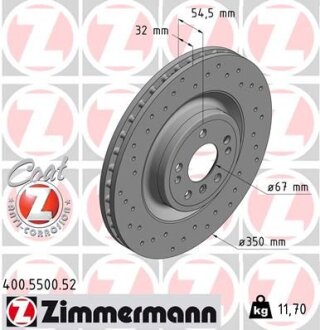 Гальмівний диск ZIMMERMANN 400.5500.52
