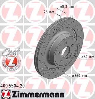 Гальмівний диск ZIMMERMANN 400.5504.20
