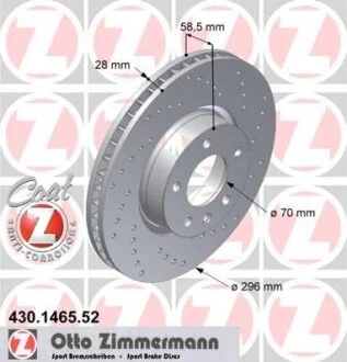 Диск гальмівний ZIMMERMANN 430.1465.52