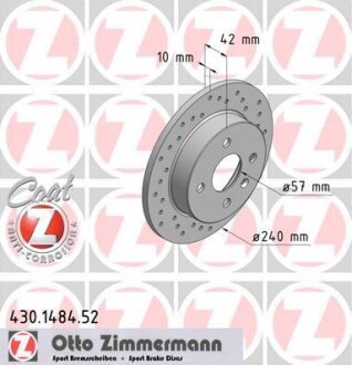 Диск гальмівний ZIMMERMANN 430.1484.52