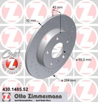 Диск гальмівний ZIMMERMANN 430.1485.52