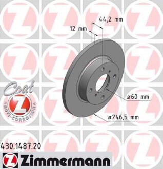 Гальмівний диск ZIMMERMANN 430.1487.20