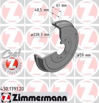 Гальмiвнi барабани ZIMMERMANN 430.1791.20