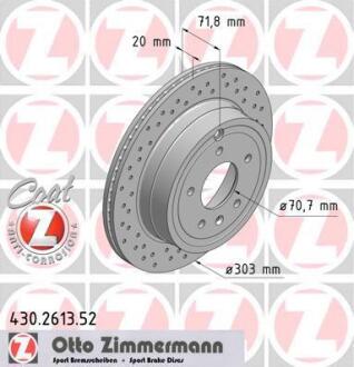 Диск тормозной GM ANTARA/CAPTIVA 06- задн.вент.SPORT Coat Z ZIMMERMANN 430.2613.52