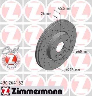 Гальмівний диск ZIMMERMANN 430.2641.52