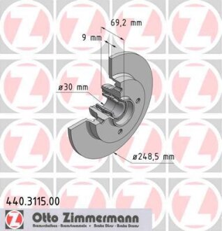 Диск гальмівний ZIMMERMANN 440.3115.00