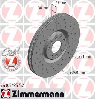 Диск гальмівний ZIMMERMANN 440.3125.52