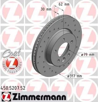 Диск гальмівний ZIMMERMANN 450520752