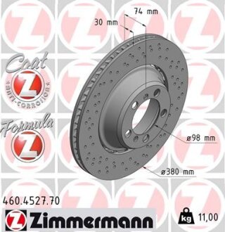 Гальмівний диск ZIMMERMANN 460.4527.70