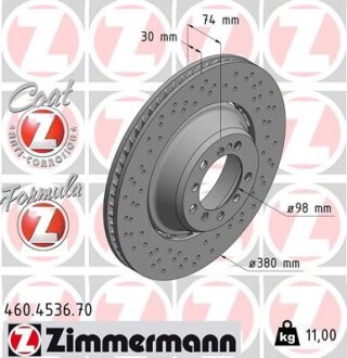 Гальмівний диск ZIMMERMANN 460.4536.70