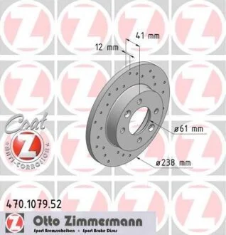 Диск гальмівний ZIMMERMANN 470.1079.52