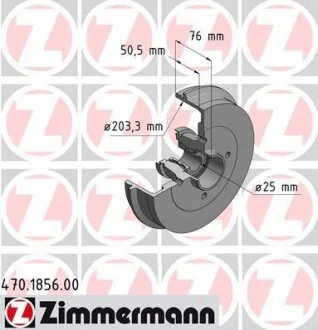 Гальмівний барабан ZIMMERMANN 470.1856.00