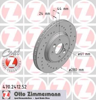 Диск гальмівний ZIMMERMANN 470.2412.52