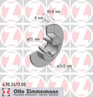 Гальмiвнi диски заднi ZIMMERMANN 470.2417.00