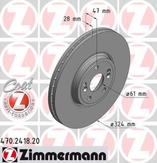 Диск гальмівний ZIMMERMANN 470.2418.20
