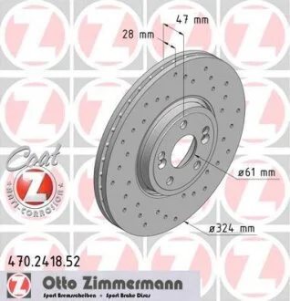 Диск гальмівний ZIMMERMANN 470.2418.52