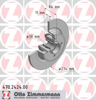 Диск гальмівний ZIMMERMANN 470.2424.00