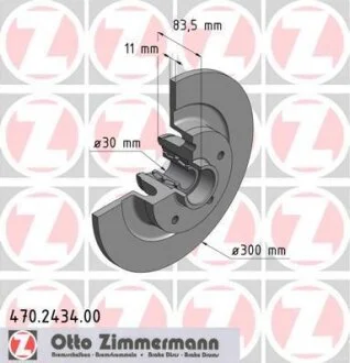 Диск гальмівний ZIMMERMANN 470.2434.00