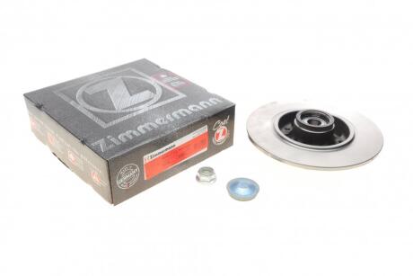Диск гальмівний задній(з підшипником+Кільце ABS)(260x8x25mm) Clio IV,Fluence,Megane III,Grand Scenic 09  ZIMMERMANN 470.5400.00