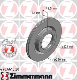 Гальмівний диск ZIMMERMANN 470.6618.20