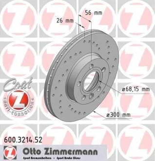 Диск гальмівний ZIMMERMANN 600.3214.52