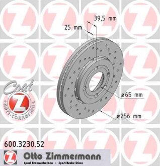 Диск гальмівний ZIMMERMANN 600.3230.52