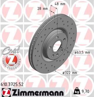 Гальмiвнi диски SPORT Z ZIMMERMANN 610.3725.52